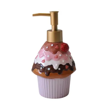 Cute Strawberry Heart Cupcake-Shaped Dolomite Lotion Dispenser