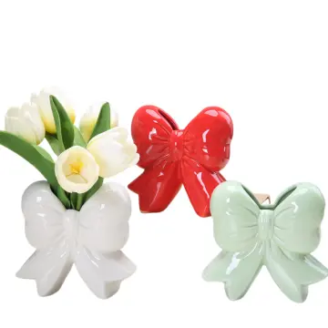 Colorful Bow-Shaped Ceramic Vases
