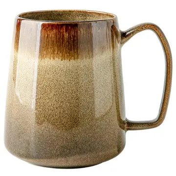 Retro Gradient Glaze Ceramic Mug with Spoon