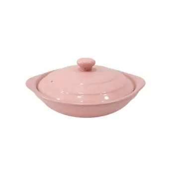 Modern Pink Rectangular Stoneware Baker | 3L Shallow Ceramic Casserole Dish - Oven, Table & Dishwasher Safe