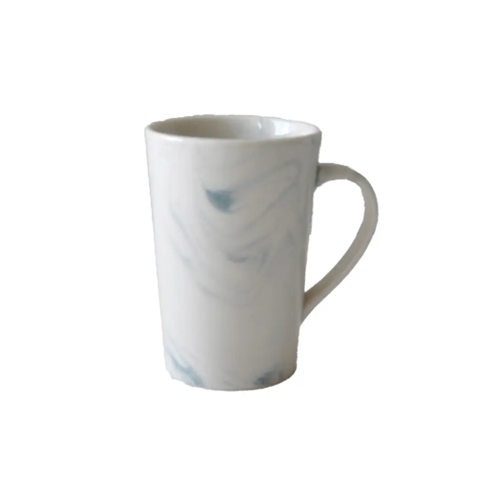 Luxury Blue & White Marble Pattern Ceramic Mug