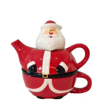 Santa - Shaped Dolomite Ceramic Teapot