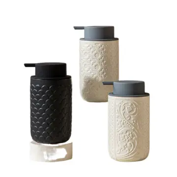 Embossed Texture Series Ceramic Soap Dispenser