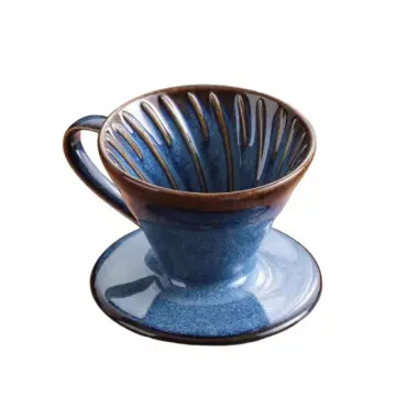 Multicolor Textured Ceramic Pour Over Coffee Dripper