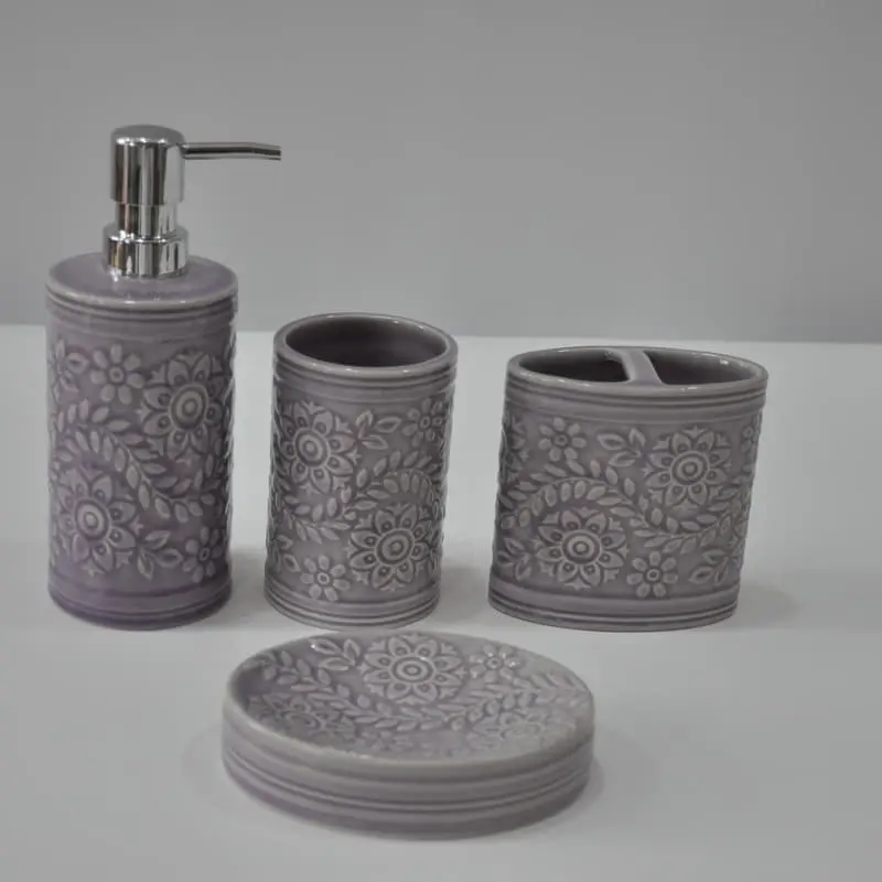 Spring series relief bathroom four piece set