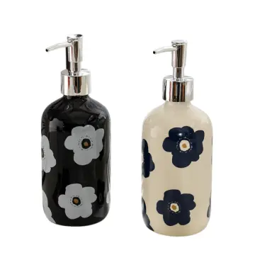Vintage Floral Pattern Ceramic Soap Dispenser