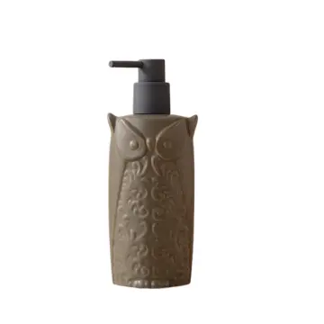 Vintage Pattern Owl - Shaped Ceramic Soap Dispenser
