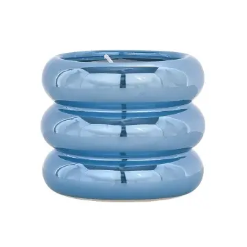 Retro Stacked Ring Glossy Colorful Ceramic Candle Holder