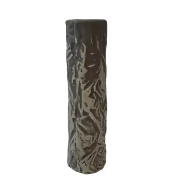 Natural Crinkled Texture Dark Gray Ceramic Vase