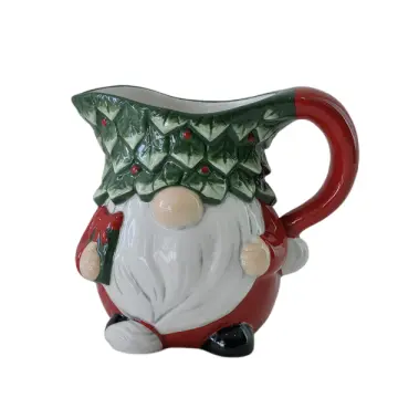 Christmas Gnome - Shaped Dolomite Ceramic Pitcher