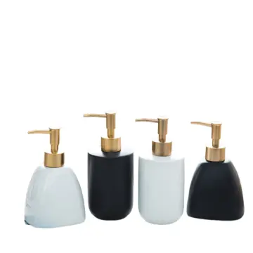 Luxury Black & White Minimalist Ceramic Soap Dispenser