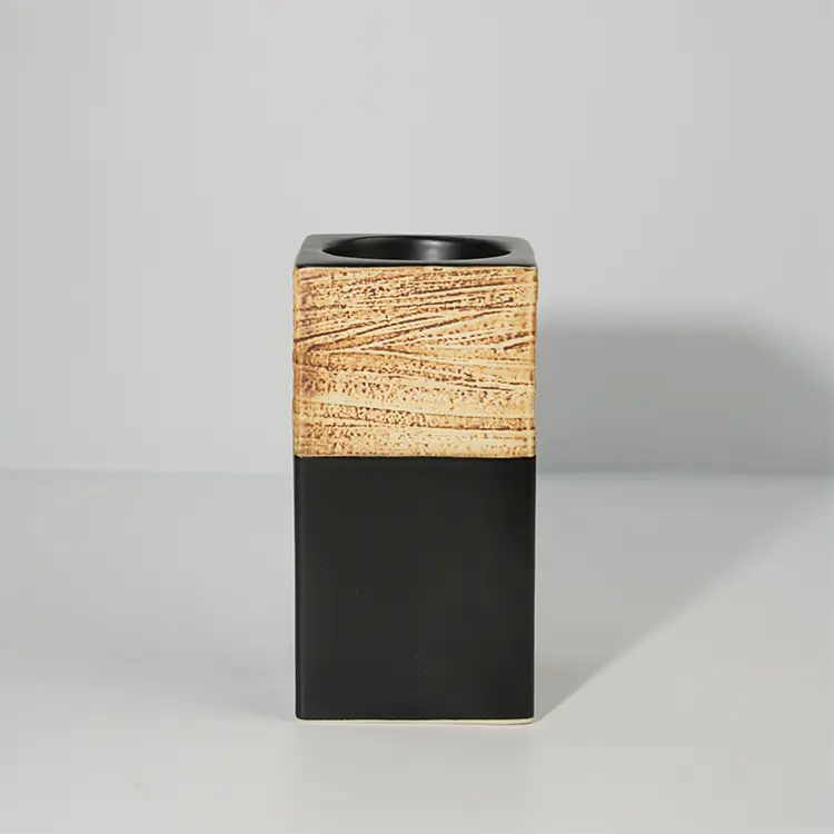 Woodgrain-Print Ceramic Bathroom 5-Piece Set – Hotel & Home Supplies (6)