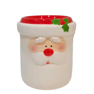 Christmas Dolomite Santa - Shaped Candle Holder