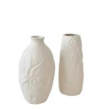 Wabi-Sabi White Natural Texture Ceramic Vase Set