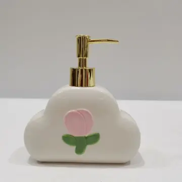Cloud shaped flower colored lotion bottle