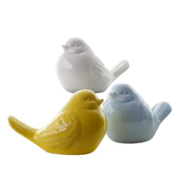 Colorful Bird-Shaped Ceramic Decorative Ornaments