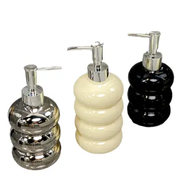 Luxury Stacked Ring Glossy Ceramic Soap Dispenser