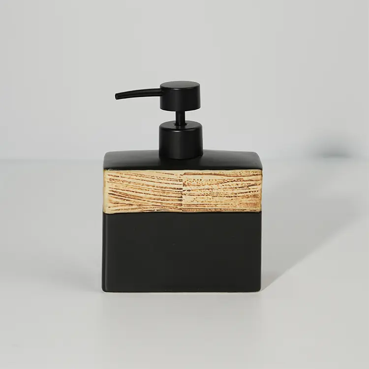 Woodgrain-Print Ceramic Bathroom 5-Piece Set – Hotel & Home Supplies (4)