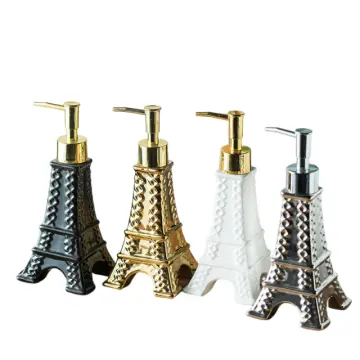Multicolor Eiffel Tower Shaped Ceramic Soap Dispenser