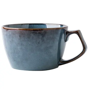 Vintage Blue Retro Glaze Large Capacity Ceramic Mug