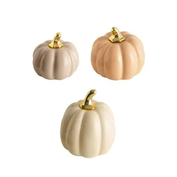 Morandi Color Pumpkin-Shaped Ceramic Decorative Ornaments