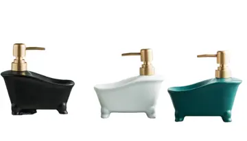 Luxury Bathtub-Shaped Ceramic Soap Dispenser