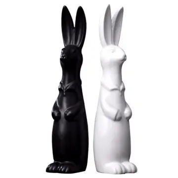 Minimalist Multicolor Ceramic Rabbit Ornaments