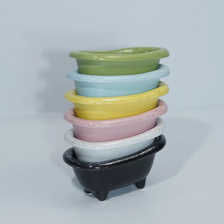 China Factory Custom Ceramic Claefoot Bathtub Multi Functional Storage Container (1)