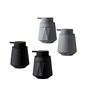 Geometric Faceted Matte Ceramic Soap Dispenser