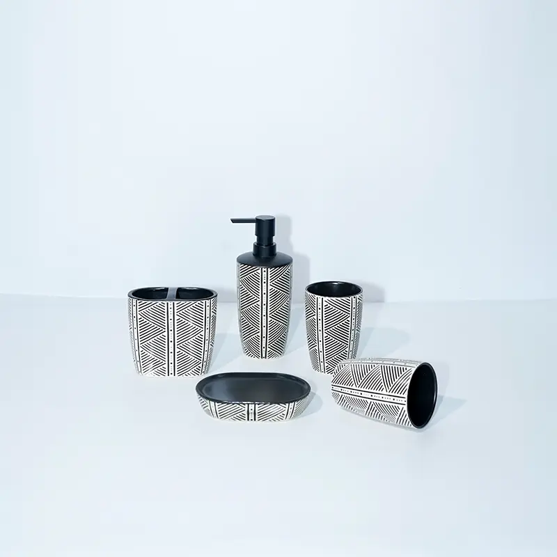 Factory Direct Wholesale Bathroom Accessories Set Cheap 5 Pcs Bathroom Sink Set