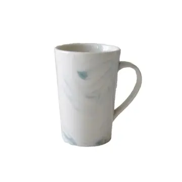 Luxury Blue & White Marble Pattern Ceramic Mug