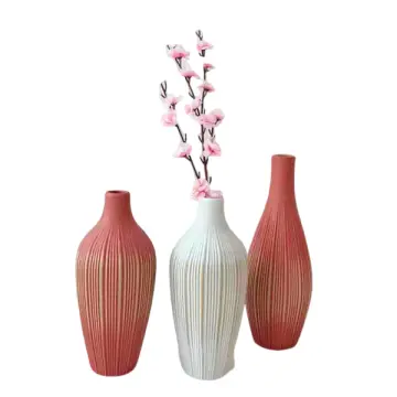 Nordic Minimalist Ribbed Stoneware Vase